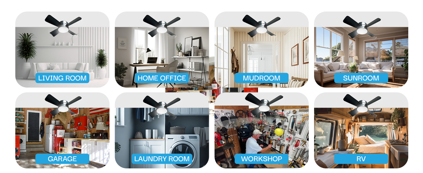 ceiling fans with lights fan black light remote control college dorm room essentials low profile 