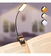 Gritin 16 LED Rechargeable Book Light for Reading in Bed - Eye Caring 3 Color Temperatures, Stepl...